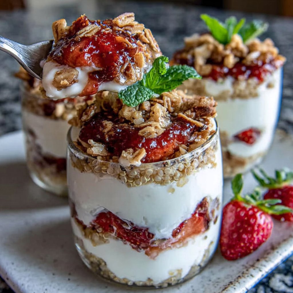 Strawberry Quinoa Parfait Cup