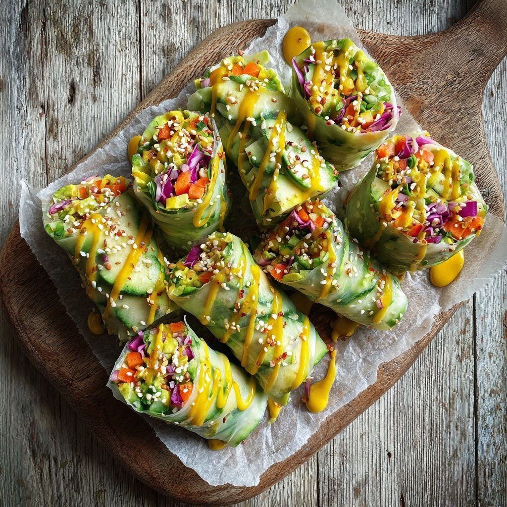 Cucumber Avocado Salad Rolls
