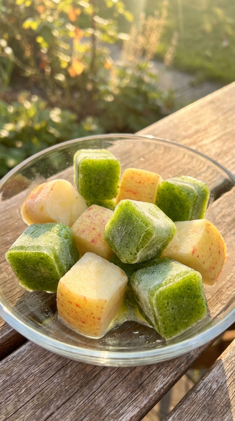 Wholesome Broccoli Apple Iced Cubes