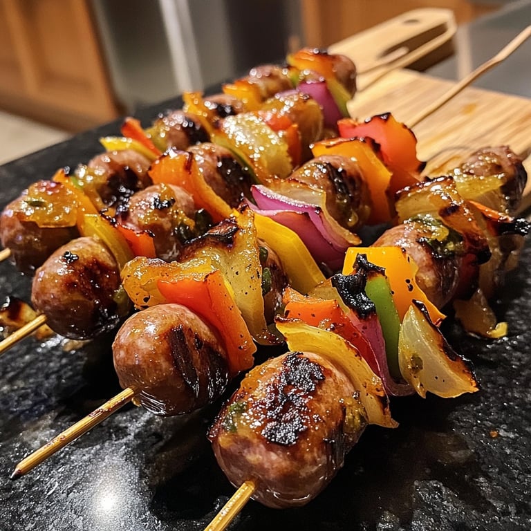Mini Bratwurst Skewers