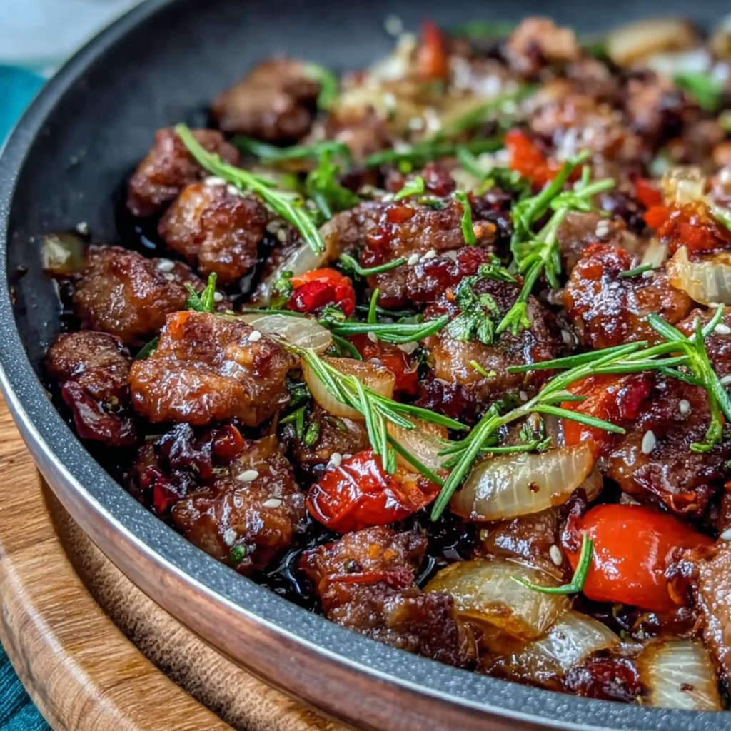 Teriyaki Hamburger Meat Stir-Fry