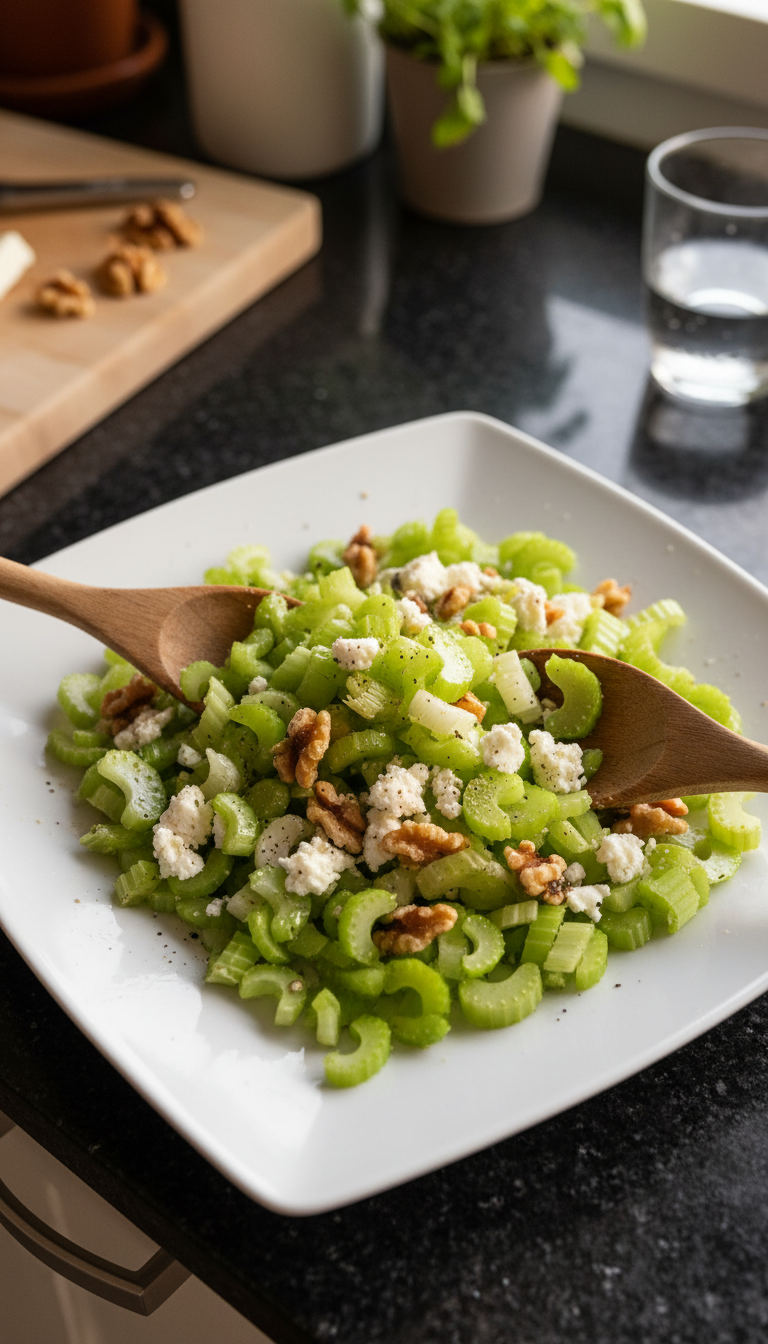Celery Salad with Goat Cheese