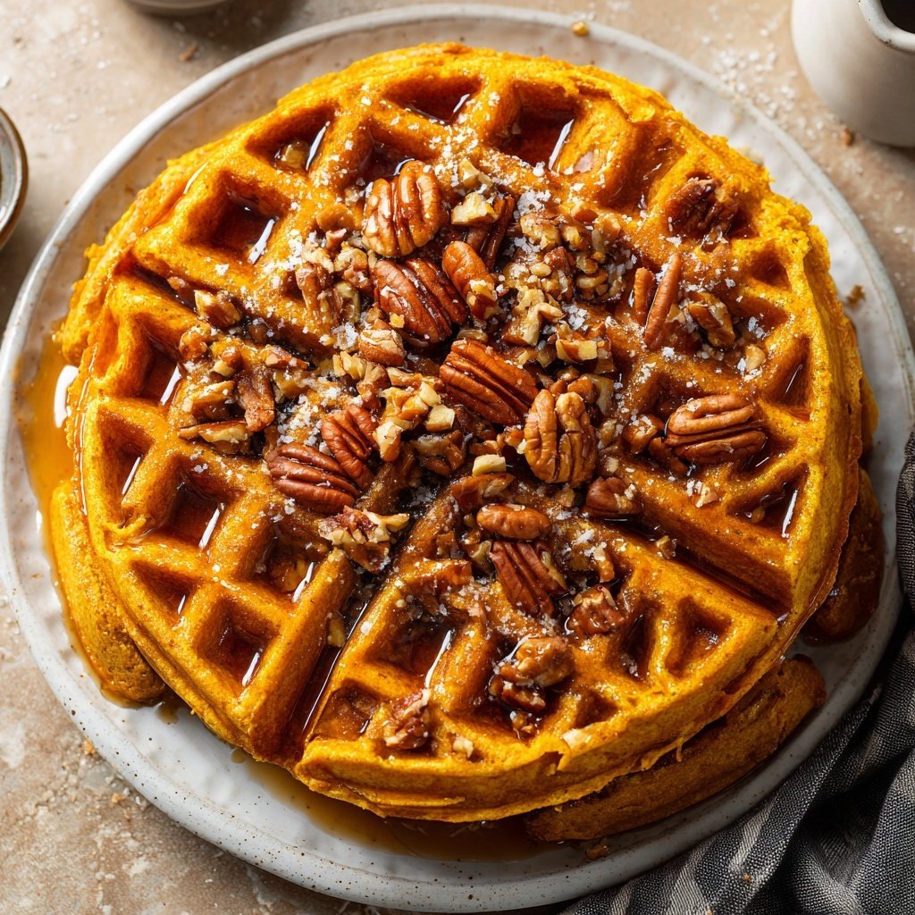 Maple Sweet Potato Waffles