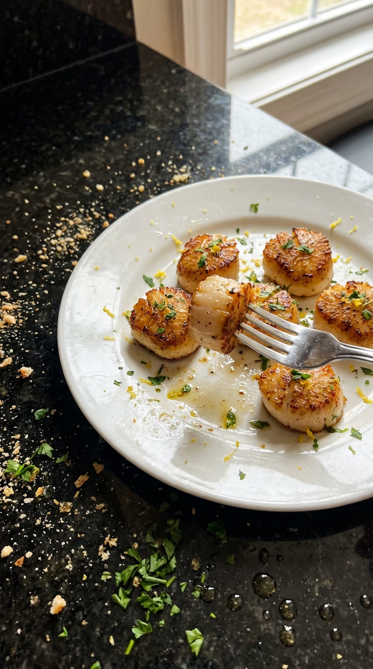 Lemon Herb Pan Seared Scallops