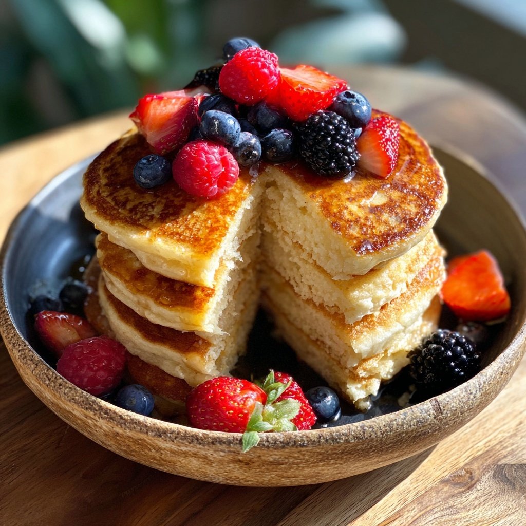 Vegan Protein Pancake Stack