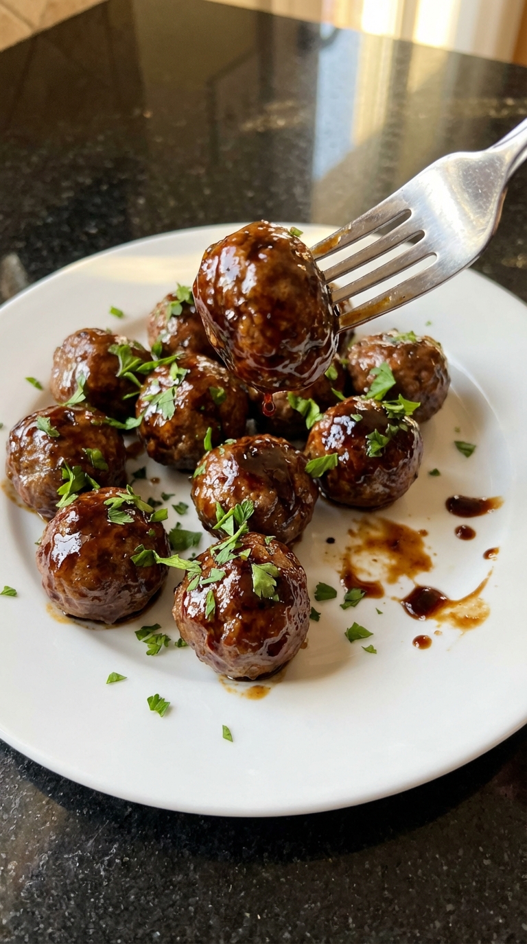 Balsamic Glazed Beef Meatballs