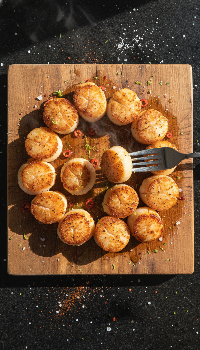 Chili Lime Seared Scallops