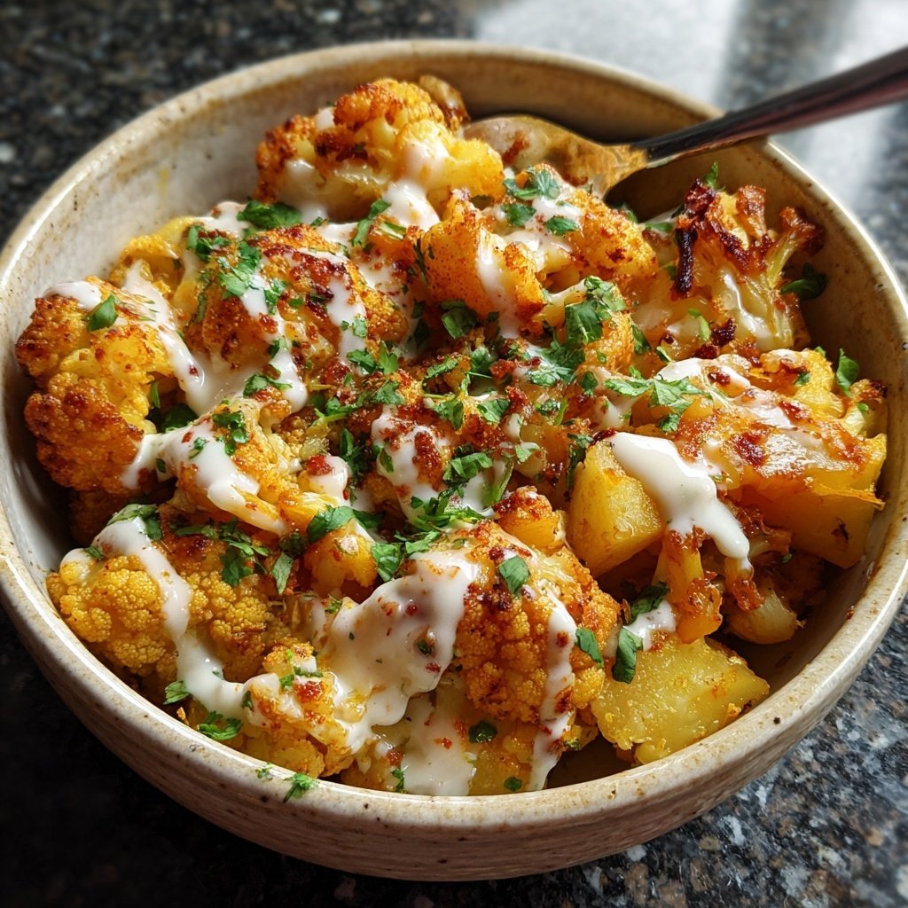 Curried Cauliflower and Potato Bowl