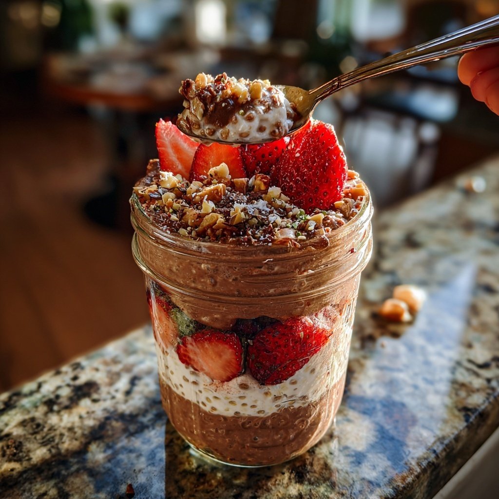 Chocolate Strawberry Overnight Oats