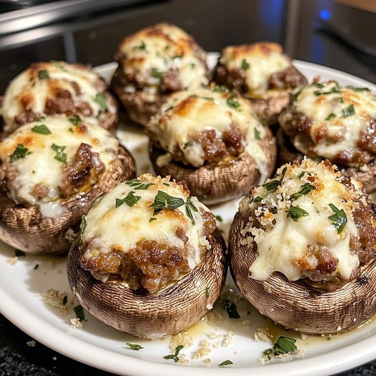 Italian Sausage-Stuffed Mushrooms