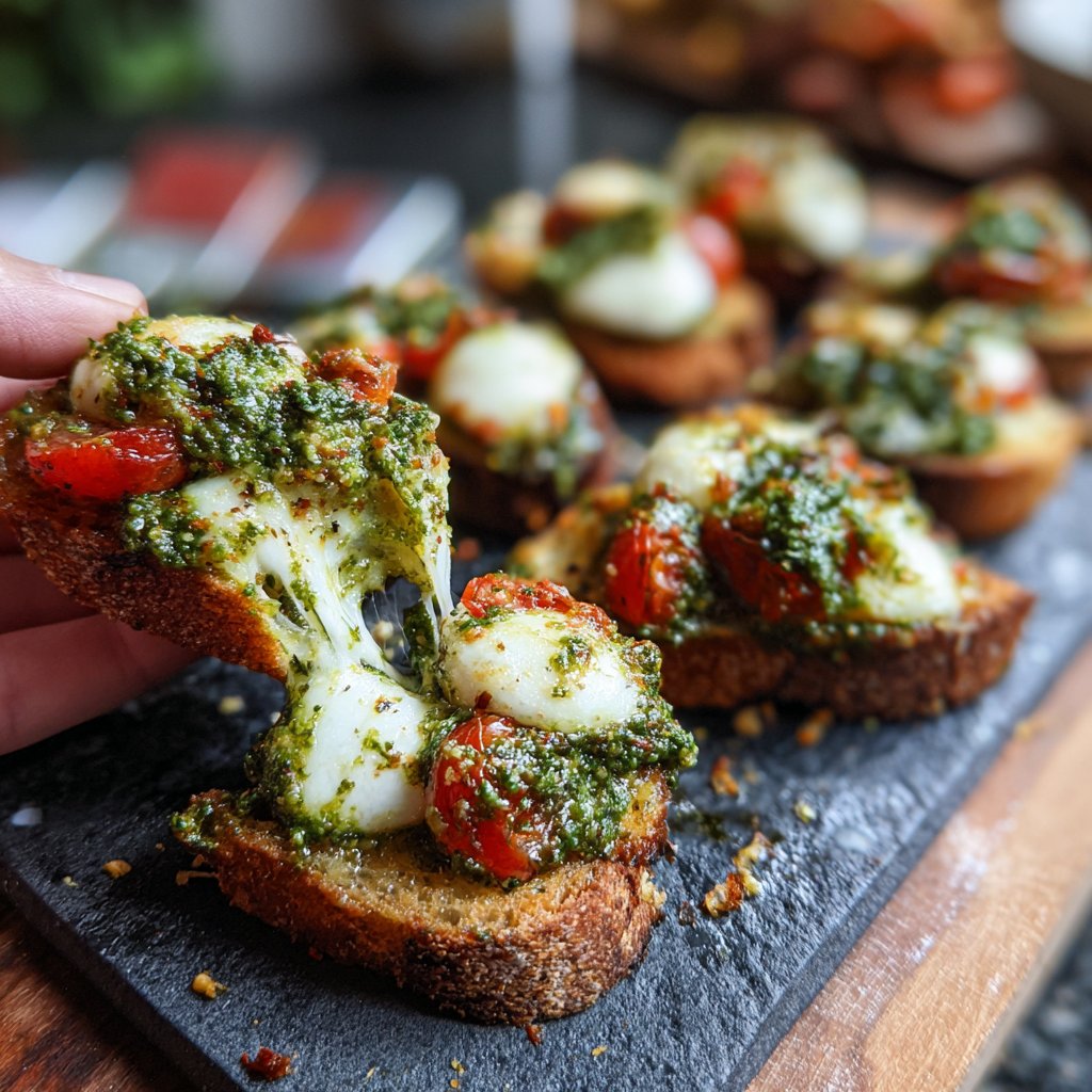 Pesto and Mozzarella Tomato Bites