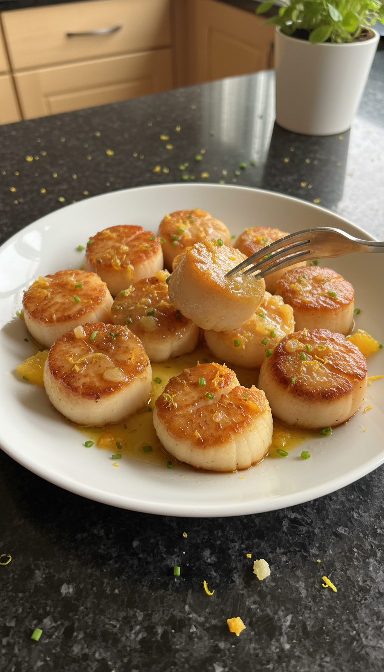 Caramelized Scallops with Citrus