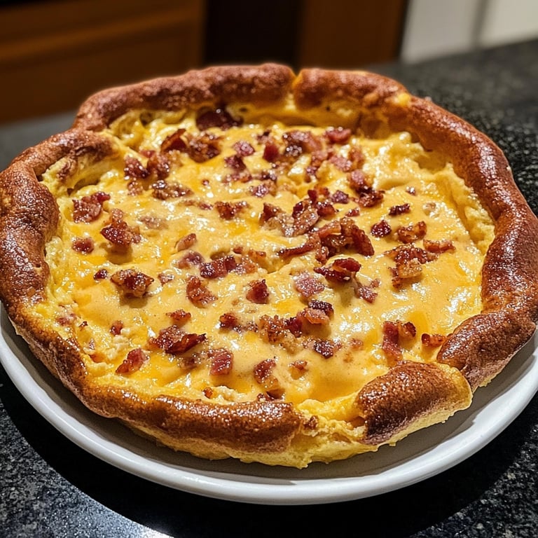 Savory Cheddar Bacon Dutch Baby
