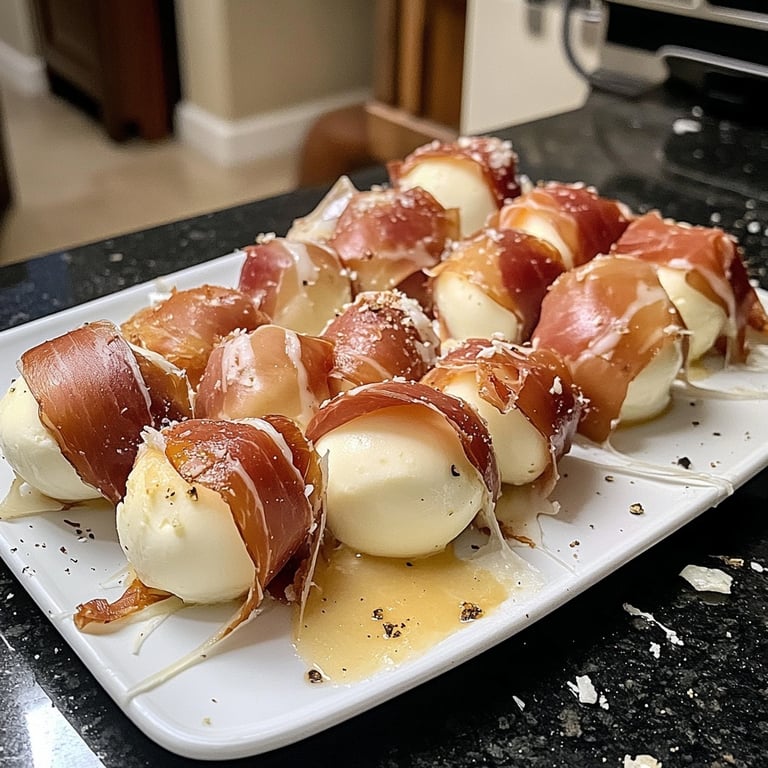 Prosciutto Wrapped Mozzarella Bites