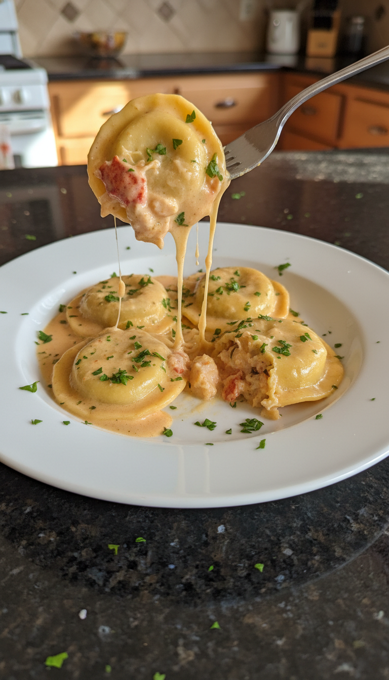 Lobster Alfredo Stuffed Ravioli