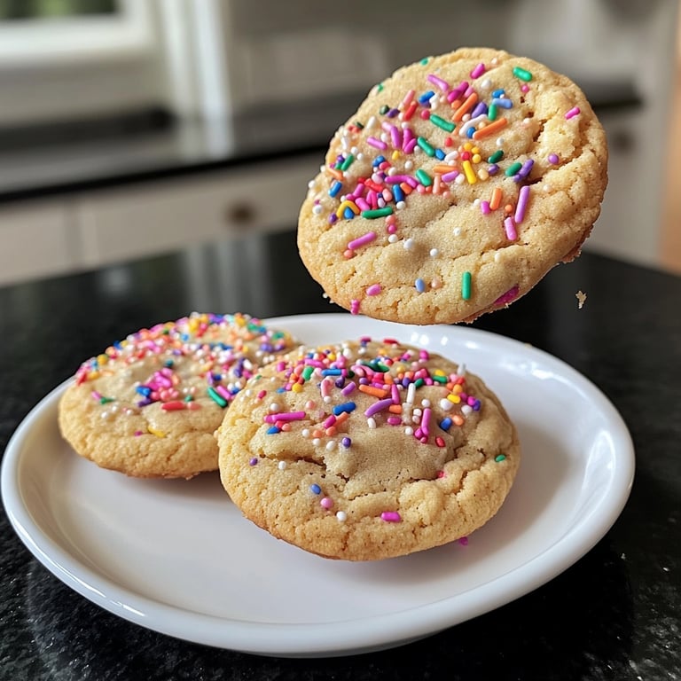 Tender Butter Cookies with Colorful Sprinkles